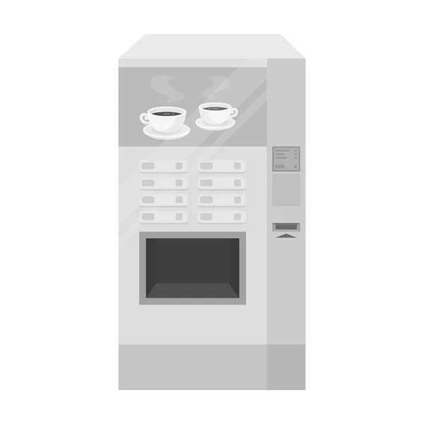 Γραφείο εικονίδιο μηχανή αυτόματης πώλησης καφέ σε μονόχρωμη στυλ που απομονώνονται σε λευκό φόντο. Έπιπλα γραφείου και εσωτερικό σύμβολο απόθεμα διανυσματικά εικονογράφηση. — Διανυσματικό Αρχείο