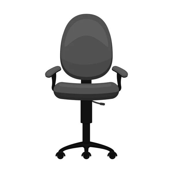 Icône de chaise de bureau en style monochrome isolé sur fond blanc. Mobilier de bureau et symbole intérieur illustration vectorielle de stock . — Image vectorielle