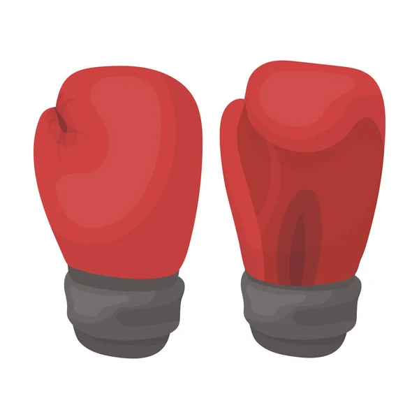 Guantes de boxeo icono en estilo de dibujos animados aislados sobre fondo blanco. Boxeo símbolo stock vector ilustración . — Vector de stock