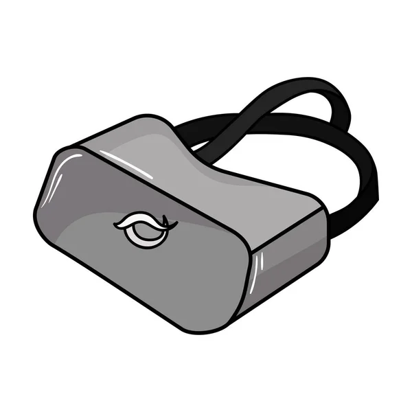 Icône de lunettes de réalité virtuelle dans le style de dessin animé isolé sur fond blanc. Image vectorielle du symbole de réalité virtuelle . — Image vectorielle