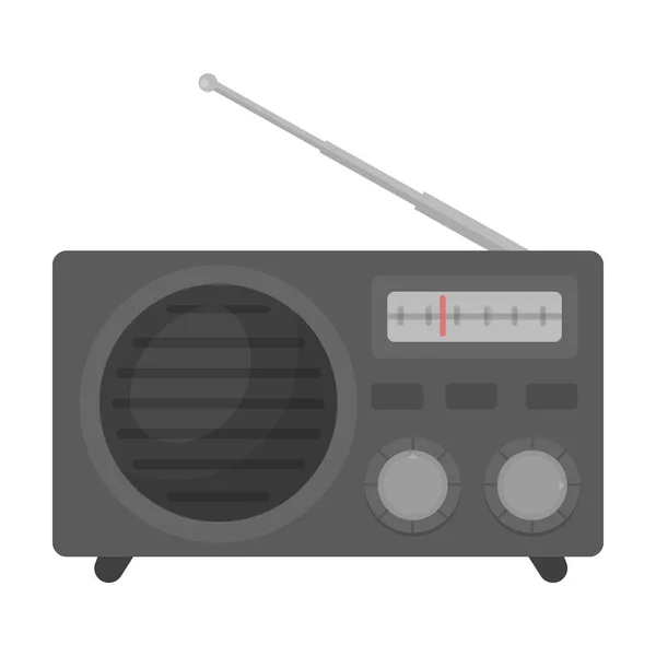 Icono publicitario de radio en estilo de dibujos animados aislado sobre fondo blanco. Publicidad símbolo stock vector ilustración . — Archivo Imágenes Vectoriales