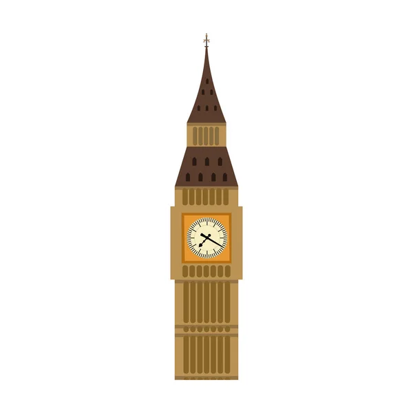 Big Ben icône dans le style de dessin animé isolé sur fond blanc. Angleterre pays symbole illustration vectorielle de stock . — Image vectorielle