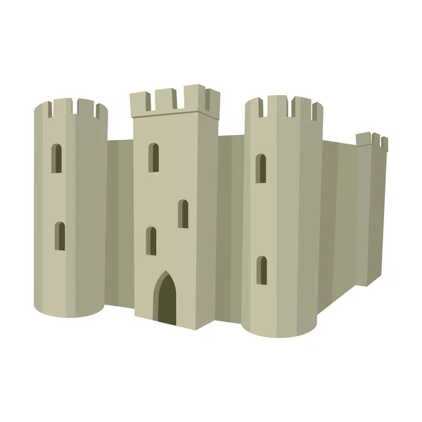 Russian castle icon in cartoon style isolated on white background. Векторная иллюстрация символов Англии . — стоковый вектор