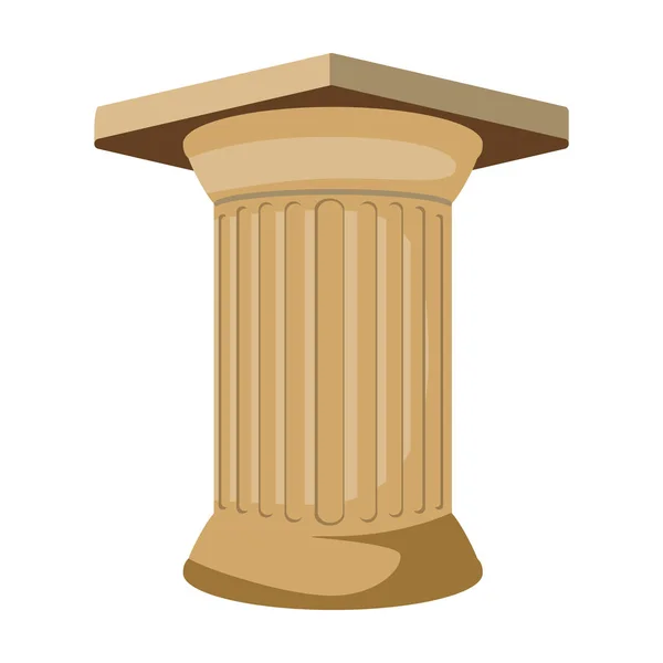 Icône de colonne antique en style dessin animé isolé sur fond blanc. Grèce symbole illustration vectorielle de stock . — Image vectorielle