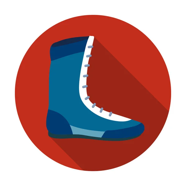 Boksen schoenen pictogram in vlakke stijl geïsoleerd op een witte achtergrond. Boksen symbool voorraad vectorillustratie. — Stockvector