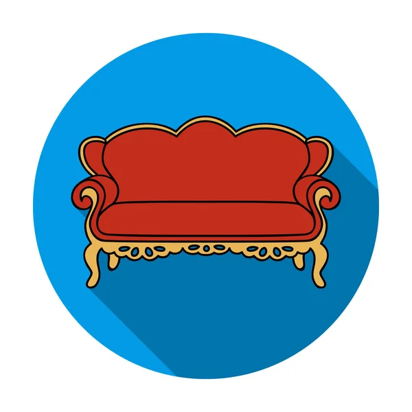 Canapé icône vintage dans un style plat isolé sur fond blanc. Meubles et intérieur de la maison symbole illustration vectorielle de stock . — Image vectorielle