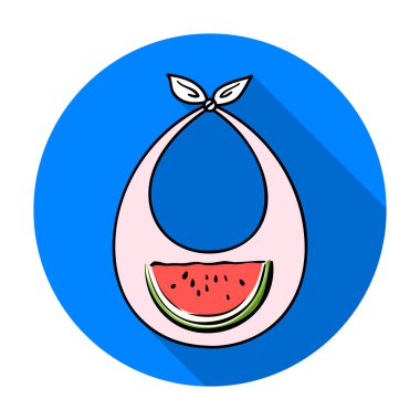 Bebek önlüğü simgesini düz stil beyaz arka plan üzerinde izole. Sembol stok vektör çizim bebek d..