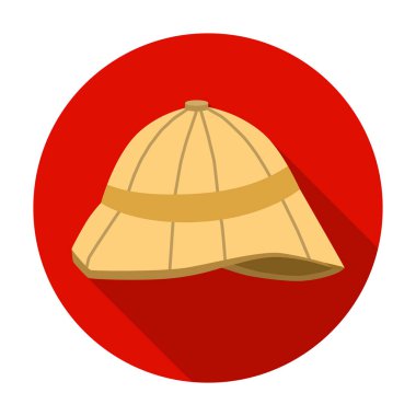 Düz stil beyaz arka plan üzerinde izole ilik kask simgesini. İngiltere'de ülke sembol stok vektör çizim.