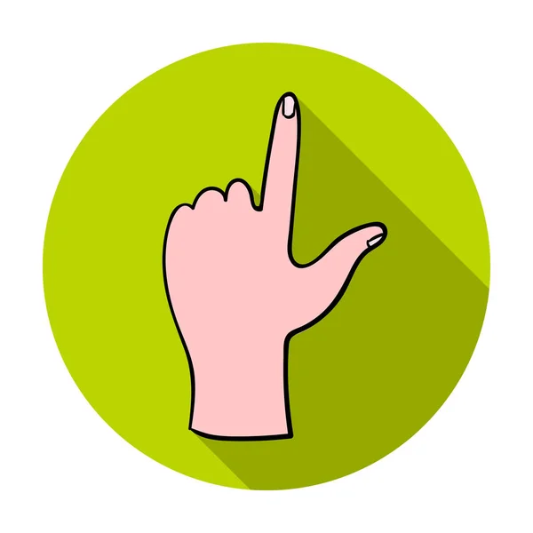 Hand-Touch-Symbol im flachen Stil isoliert auf weißem Hintergrund. Virtual Reality Symbol Aktienvektor Illustration. — Stockvektor