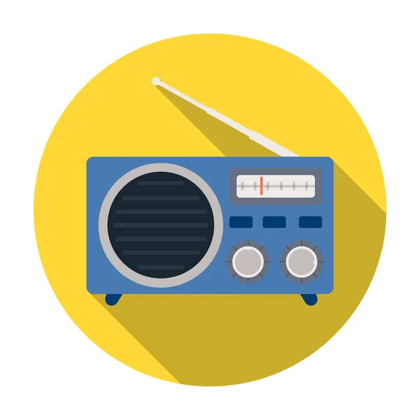 Radio reclame pictogram in vlakke stijl geïsoleerd op een witte achtergrond. Reclame symbool voorraad vectorillustratie. — Stockvector