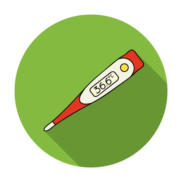 Elektrische thermometer pictogram in vlakke stijl geïsoleerd op een witte achtergrond. Baby geboren symbool voorraad vectorillustratie. — Stockvector