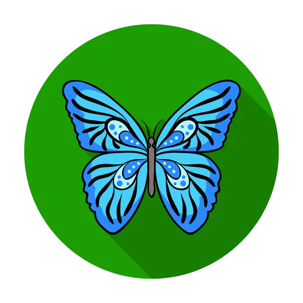 Icona a farfalla in stile piatto isolata su sfondo bianco. Insetti simbolo stock vettoriale illustrazione . — Vettoriale Stock