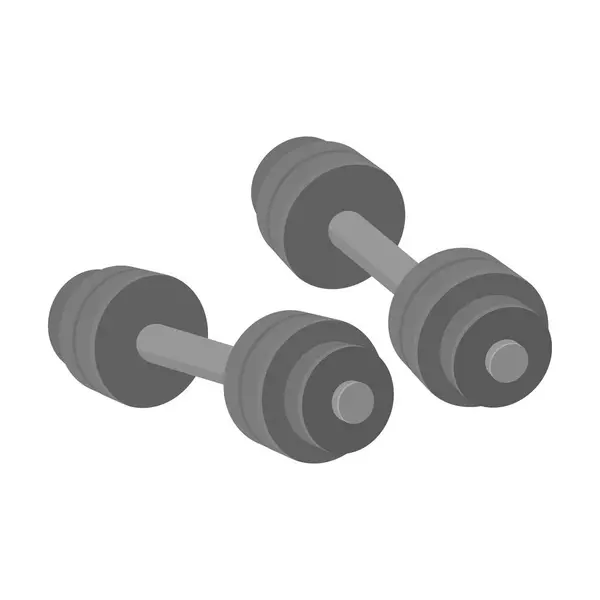 Dumbbells icon in monochrome style isolated on white background. Boxing symbol stock vector illustration. — Stock Vector