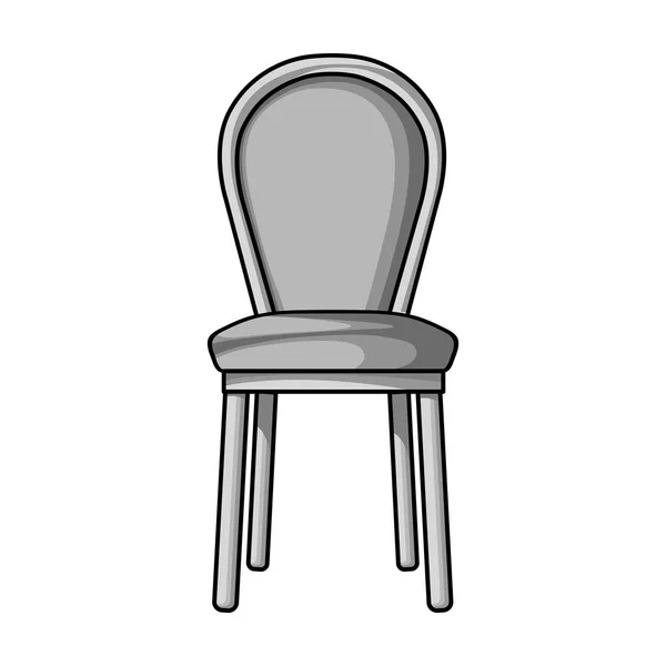 Silla clásica icono en estilo monocromo aislado sobre fondo blanco. Muebles y hogar símbolo interior stock vector ilustración . — Archivo Imágenes Vectoriales