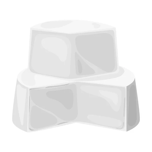 Weichkäse-Ikone im monochromen Stil isoliert auf weißem Hintergrund. Milchprodukt und süßes Symbol Aktienvektor Illustration. — Stockvektor