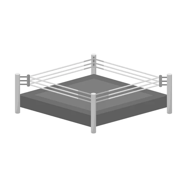白い背景に分離されたモノクロ スタイルのボクシング リング アイコン。ボクシング シンボル株式ベクトル図. — ストックベクタ