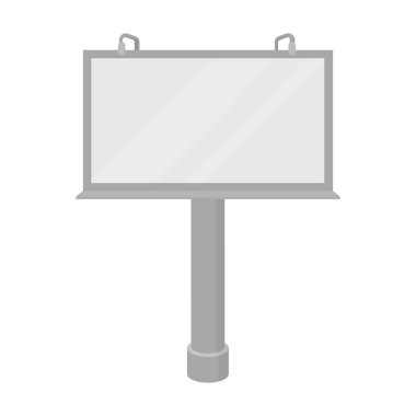 Tek renkli stil beyaz arka plan üzerinde izole Billboard simgesini. Reklam sembol stok vektör çizim.