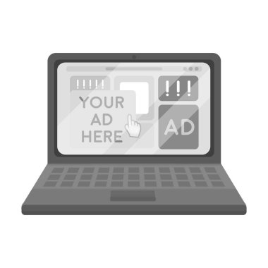 Tek renkli stil beyaz arka plan üzerinde izole simgesinde halkla ilişkiler. Reklam sembol stok vektör çizim.