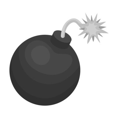 Korsan el bombası simgesi beyaz arka plan üzerinde izole tek renkli tarzı. Korsanlar sembol stok vektör çizim.