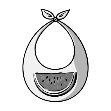Bebek bib simgesi beyaz arka plan üzerinde izole tek renkli tarzı. Sembol stok vektör çizim bebek d..