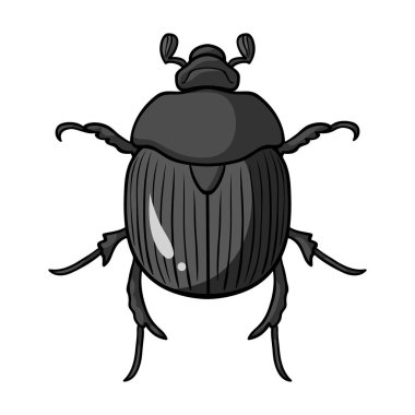 Tek renkli stil beyaz arka plan üzerinde izole Dor-böcek simgesini. Böcekler sembol stok vektör çizim.