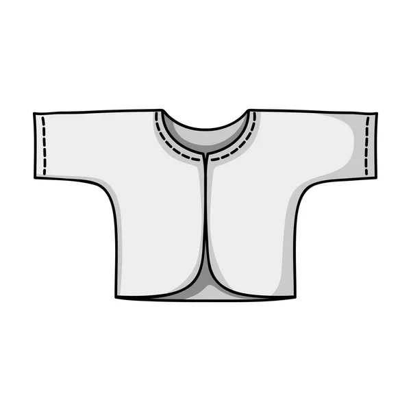 Иконка детской свободной куртки в монохромном стиле выделена на белом фоне. Векторная иллюстрация символов младенца . — стоковый вектор