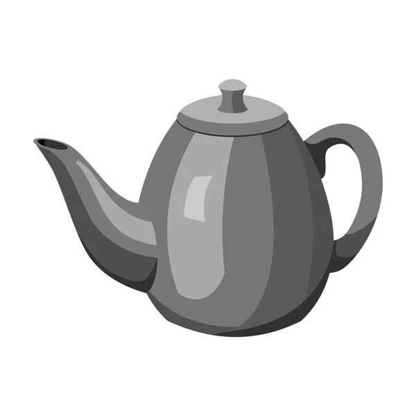 Teekannen-Symbol im monochromen Stil isoliert auf weißem Hintergrund. england country symbol stock vektor illustration. — Stockvektor