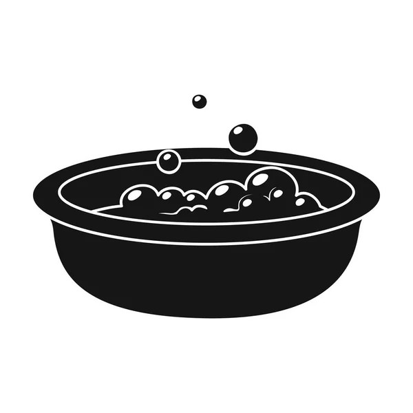 Icono de baño de bebé en estilo negro aislado sobre fondo blanco. Bebé nacido símbolo stock vector ilustración . — Vector de stock