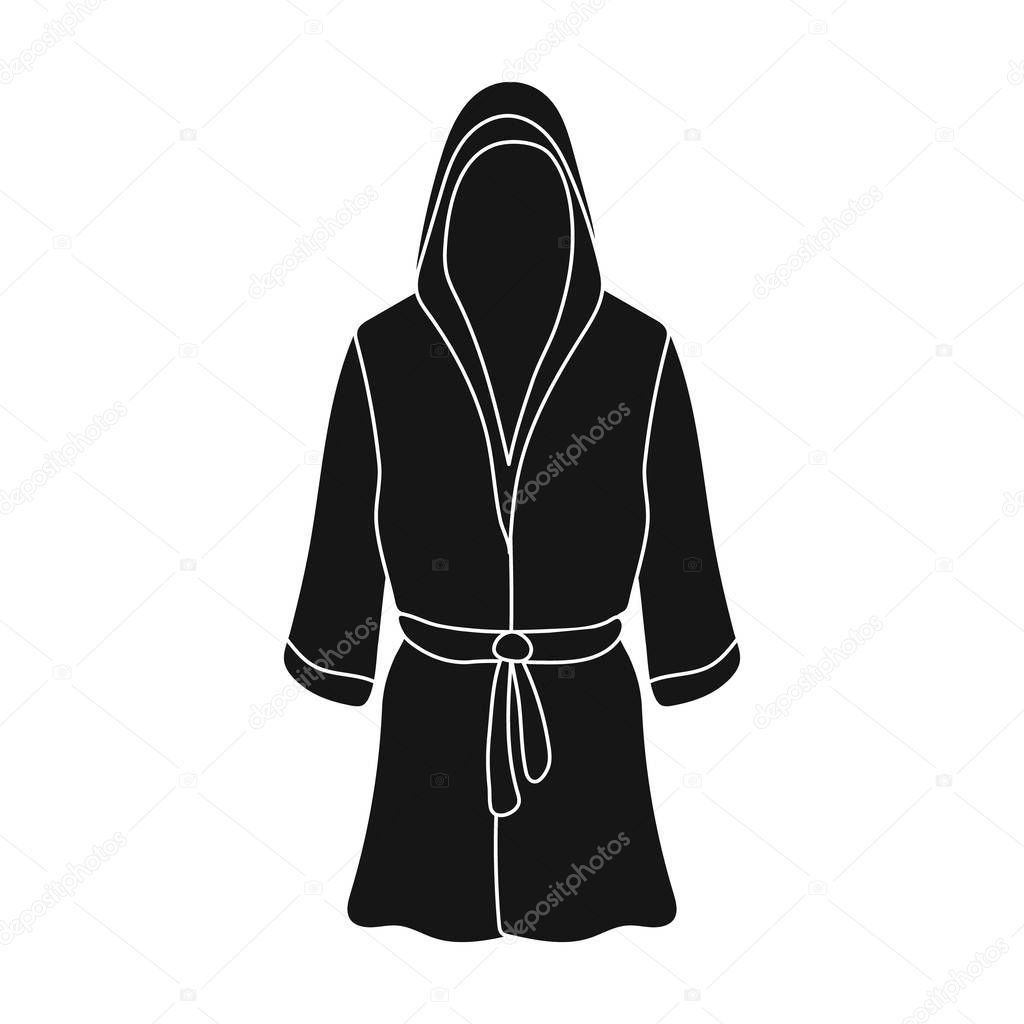 Icono de bata de boxeo en estilo negro aislado sobre fondo blanco. Boxeo  símbolo stock vector ilustración . Vector de Stock de ©PandaVector 134967904