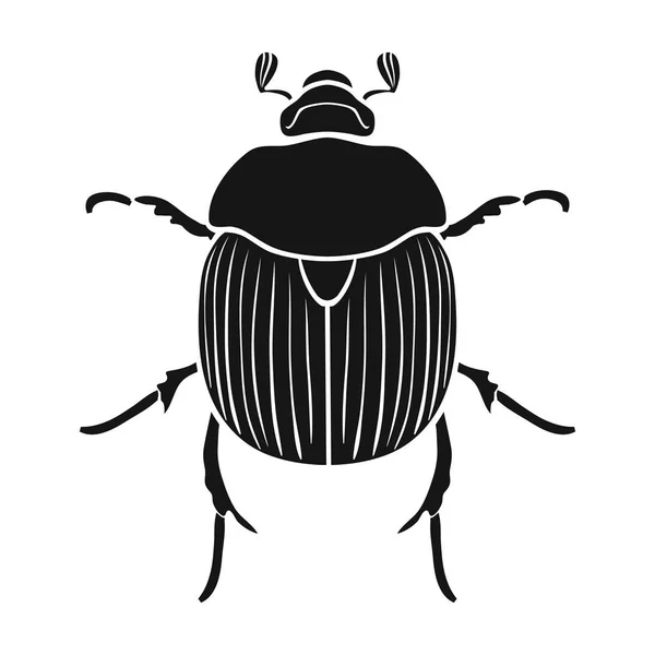 Dor-beetle icon in black style isolated on white background. Insects symbol stock vector illustration. — Stock Vector