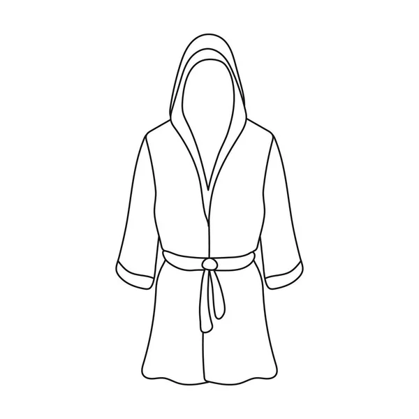 拳击袍图标在白色背景上孤立的轮廓样式。拳击符号股票矢量图. — 图库矢量图片