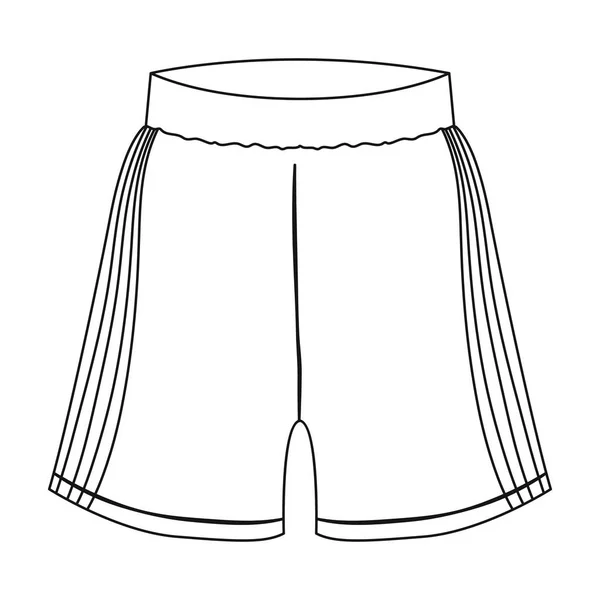Ícone de shorts de boxe em estilo esboço isolado no fundo branco. Ilustração vetorial de estoque de símbolo de boxe . — Vetor de Stock