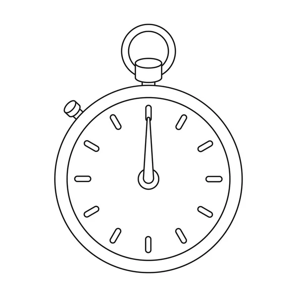 Icône de chronomètre de boxe dans le style de contour isolé sur fond blanc. Illustration vectorielle du symbole de boxe . — Image vectorielle