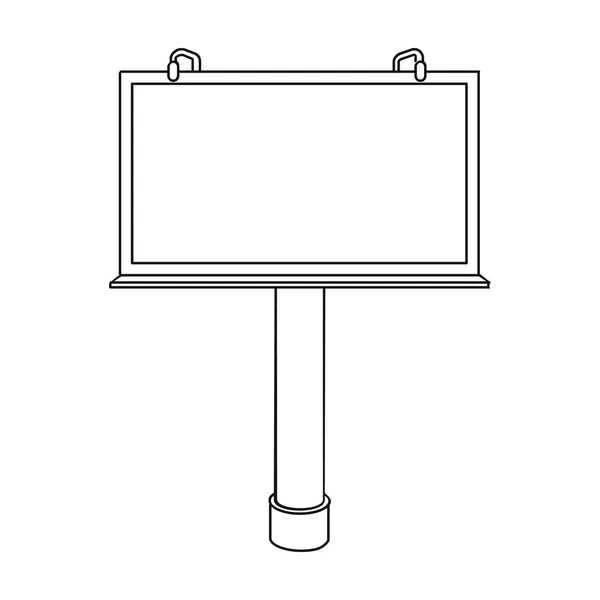 Billboard-Symbol im Umrissstil isoliert auf weißem Hintergrund. Werbung Symbol Aktienvektor Illustration. — Stockvektor