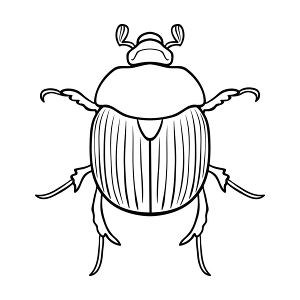Dor-beetle icon in outline style isolated on white background. Insects symbol stock vector illustration. — Stock Vector