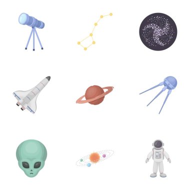 Alanı simgeler karikatür tarzı olarak. Büyük toplama alanı vektör simge stok çizim