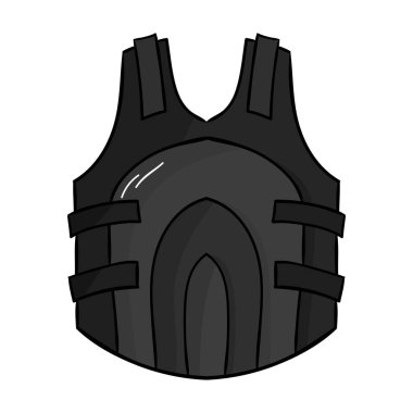 Paintball yelek simgesi beyaz arka plan üzerinde izole anahat tarzı. Paintball sembol stok vektör çizim.