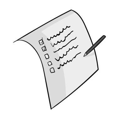 Tek renkli stil beyaz arka plan üzerinde izole alışveriş listesi simgesini. Süpermarket sembol stok vektör çizim.