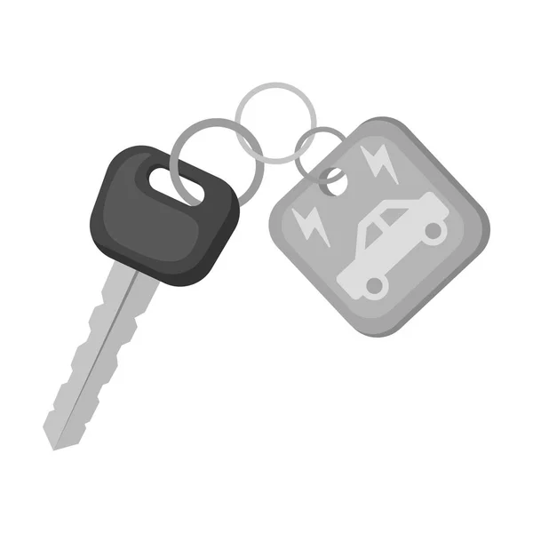 Nyckel från eco bil ikonen i dispositionsformat isolerad på vit bakgrund. Bio och ekologi symbol lager vektorillustration. — Stock vektor