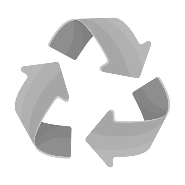 Icono de signo de reciclaje verde en estilo de contorno aislado sobre fondo blanco. Bio y ecología símbolo stock vector ilustración . — Vector de stock