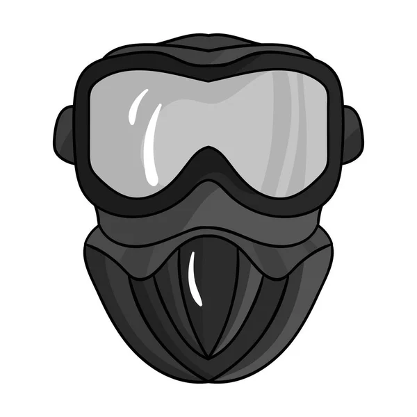 Paintball-Maskensymbol im Umrissstil isoliert auf weißem Hintergrund. Paintball Symbol Aktienvektor Illustration. — Stockvektor