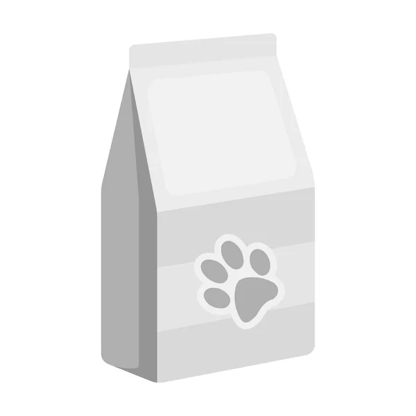 Icono de comida para mascotas en estilo monocromo aislado sobre fondo blanco. Veterinaria clínica símbolo stock vector ilustración . — Vector de stock