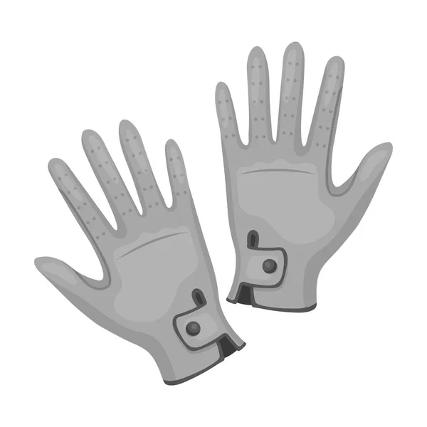 Jockeys Handschuhe Symbol in monochromen Stil isoliert auf weißem Hintergrund. Hippodrom und Pferdesymbol Aktienvektor Illustration. — Stockvektor