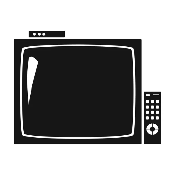 Паб телевізійний значок в чорному стилі ізольований на білому тлі. Паб символ запас Векторні ілюстрації . — стоковий вектор
