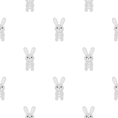 Tavşan simgesi beyaz arka plan üzerinde izole karikatür tarzı. Hayvan bir desen hisse senedi vektör çizim