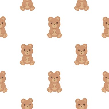 Ayı simgesi beyaz arka plan üzerinde izole karikatür tarzı. Hayvan bir desen hisse senedi vektör çizim