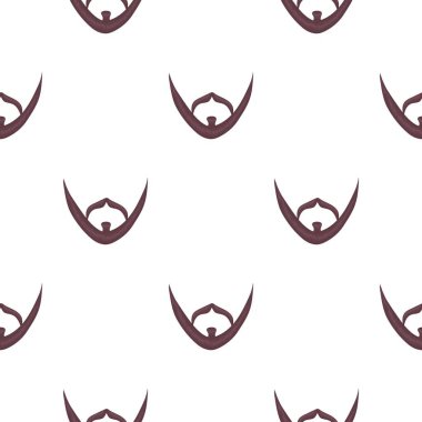 Beyaz arka plan üzerinde izole desen stili simgesinde bıyık mans. Sakal sembol stok vektör çizim.