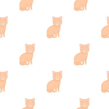 Beyaz arka plan üzerinde izole desen stili simgesini evde beslenen hayvan kurşun. Kedi sembol stok vektör çizim.