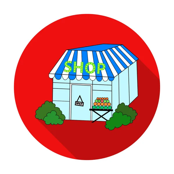 Icono de supermercado en estilo plano aislado sobre fondo blanco. Símbolo de supermercado stock vector ilustración . — Archivo Imágenes Vectoriales