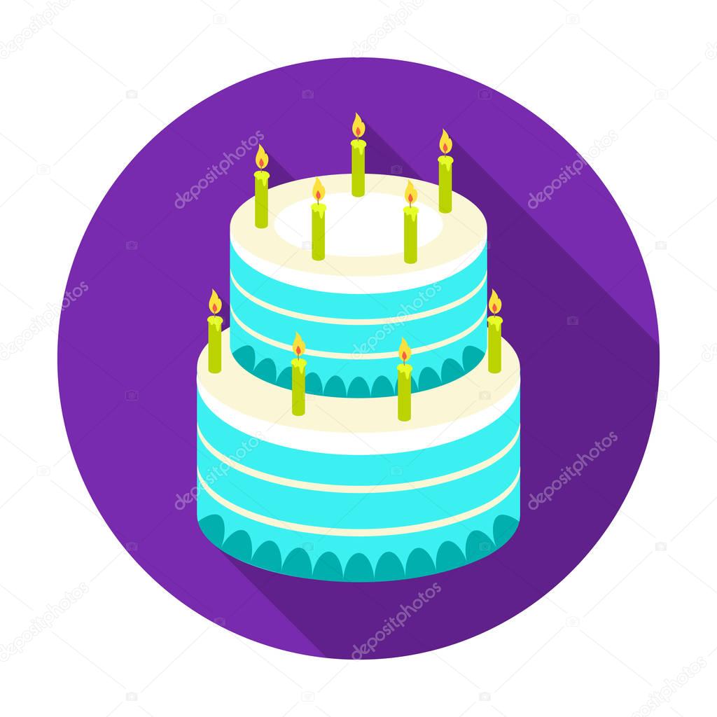 Vettoriale stockIcona torta di compleanno in stile piatto isolato su sfondo  bianco. Illustrazione vettoriale del simbolo delle torte . di ©PandaVector  #136557026, image size:1024x1024